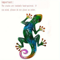 Iron Art Lizard Metal Ornament for Outdoor Decor