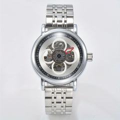 Teenager s Watch Men s Butterfly Double Button Steel Automatic Mechanical Watch