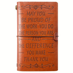 Appreciation Leather Journal Thank You Make A Difference Inspirational Notebook
