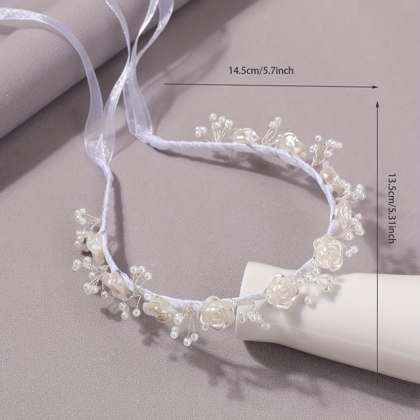 Flower Headband Bridal Head Piece Ribbon Head Band Hair Accessories