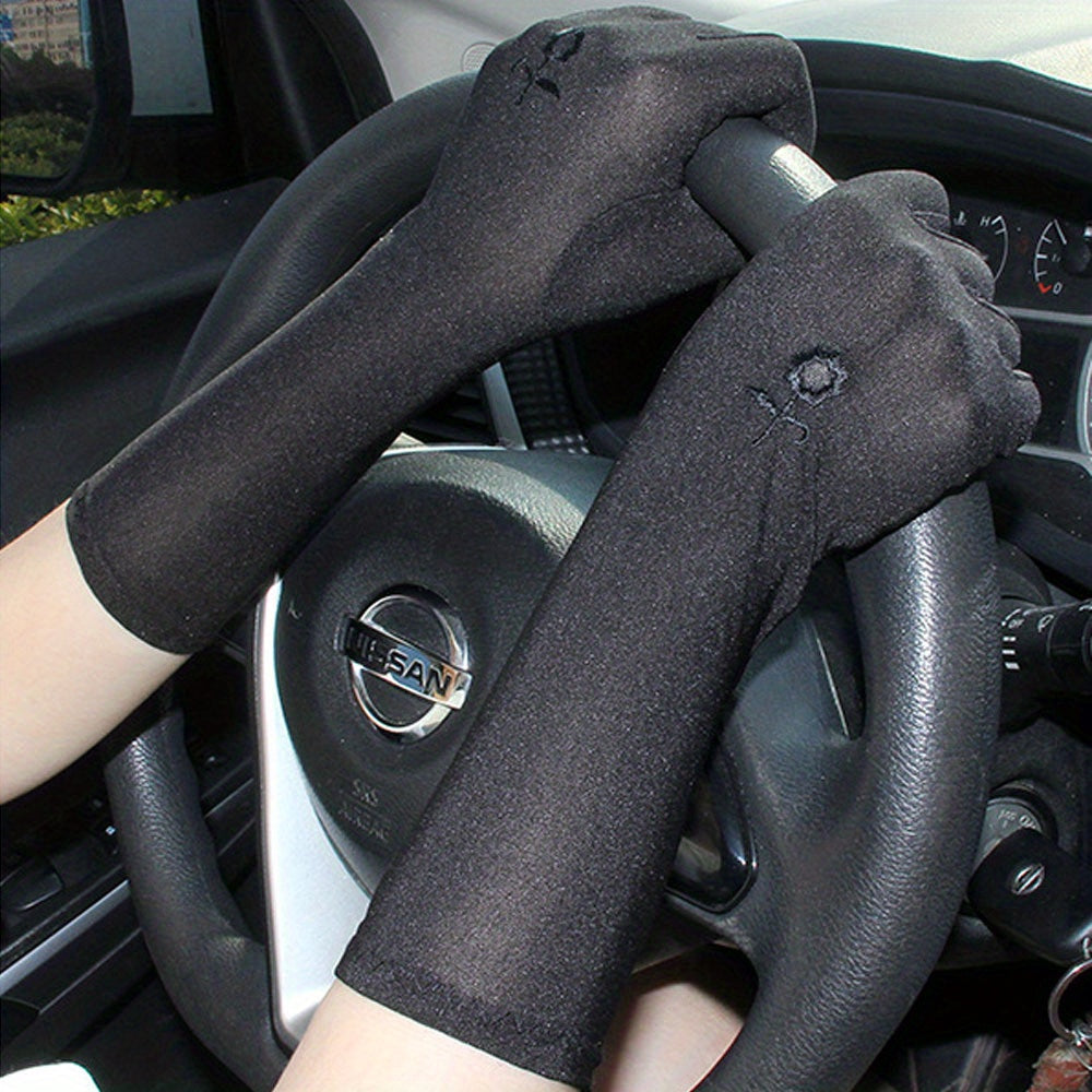 Sunproof Elastic Long Gloves Women UV Protection Ice Gloves