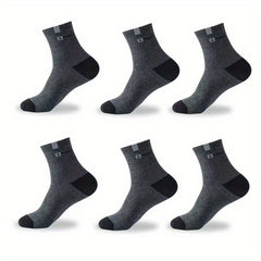 Men's Outdoor Breathable Mid Tube Socks for Running Cycling Basketball