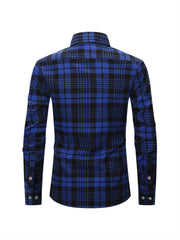 Men's Plaid Button Down Long Sleeve Shirts