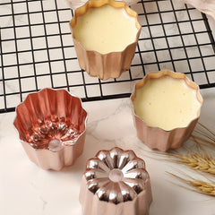 4pcs Non Stick Canele Pan Mousse Cake Mold Pudding Mold Baking Tools