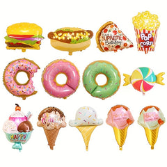 Pizza Hot Dog Popcorn Donut Burger Balloon Decoration