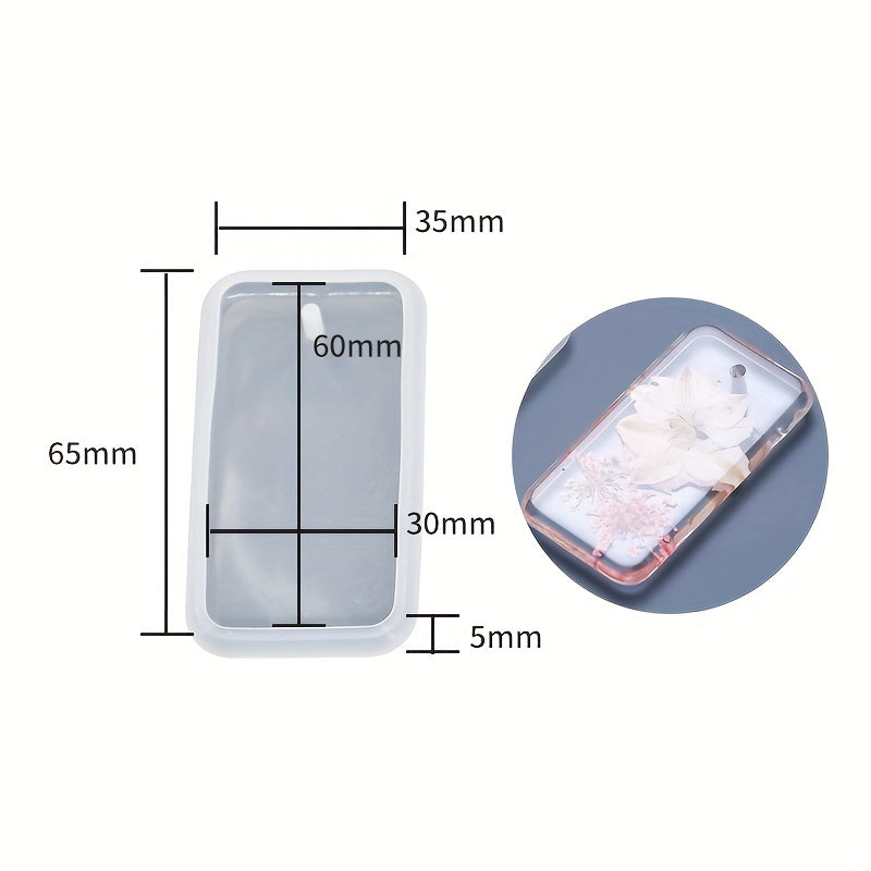 DIY Keychain Pendant Silicone Mold Set Crystal Epoxy Resin Geometric Tag Pendant
