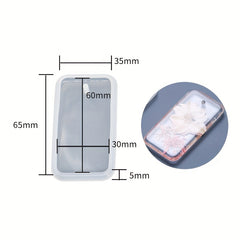 DIY Keychain Pendant Silicone Mold Set Crystal Epoxy Resin Geometric Tag Pendant