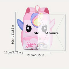 Cartoon Unicorn Backpack for Kindergarten School