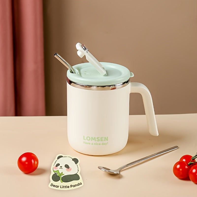 500ml Panda Pattern Stainless Steel Water Cup