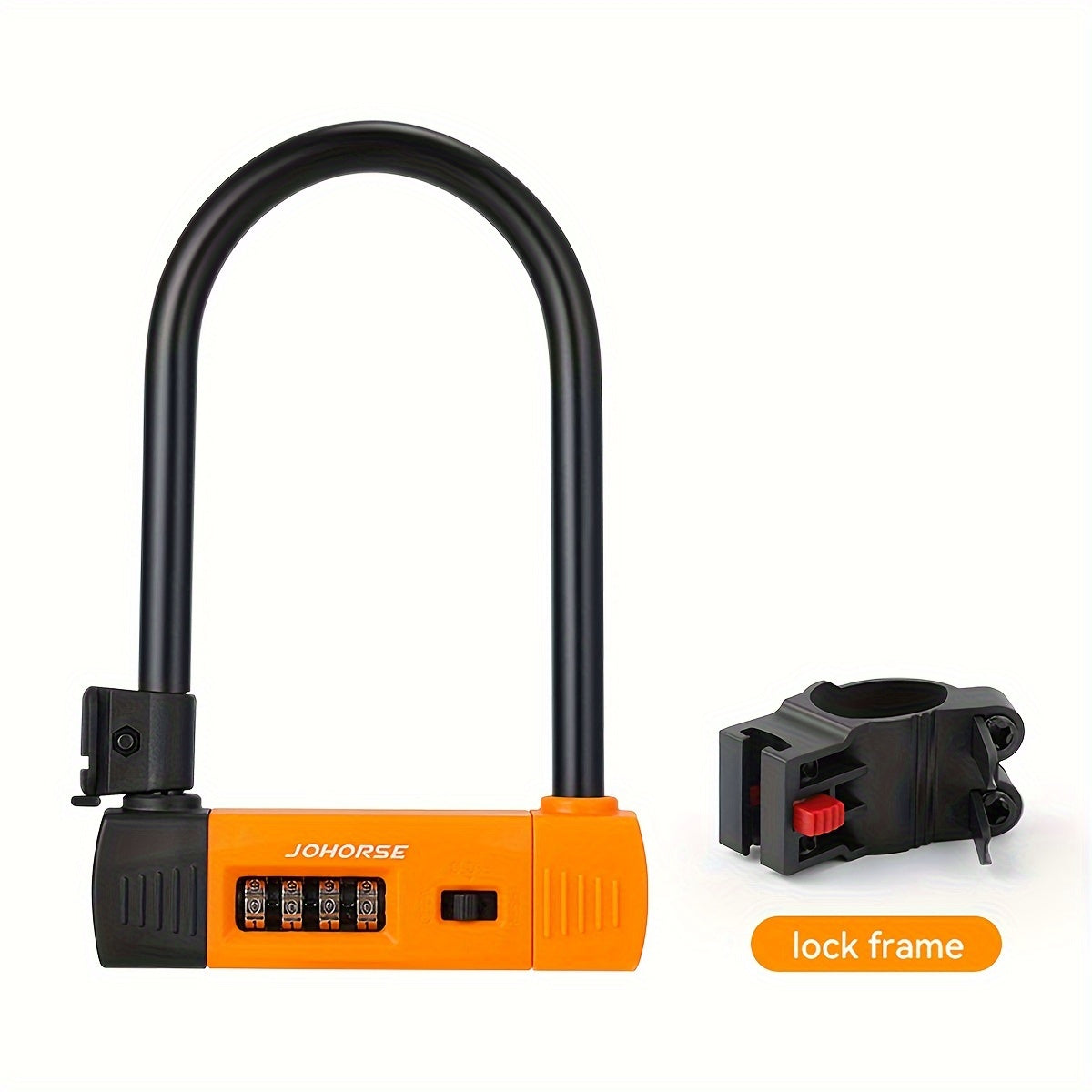Thickened Motorcycle U lock + Cable 4 Digit Combination Lock