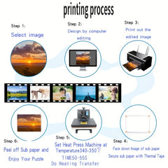 10 Pack 80 Pieces Sublimation Blank Puzzle DIY Custom Puzzle 15x24x20cm A5