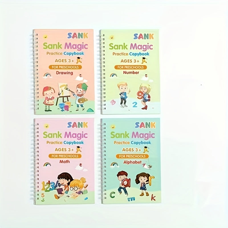 Kids English Practice Notebook with Copy Control Pen