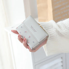 Flower Pattern Coin Purse Card Wallet Women's Clutch Bag