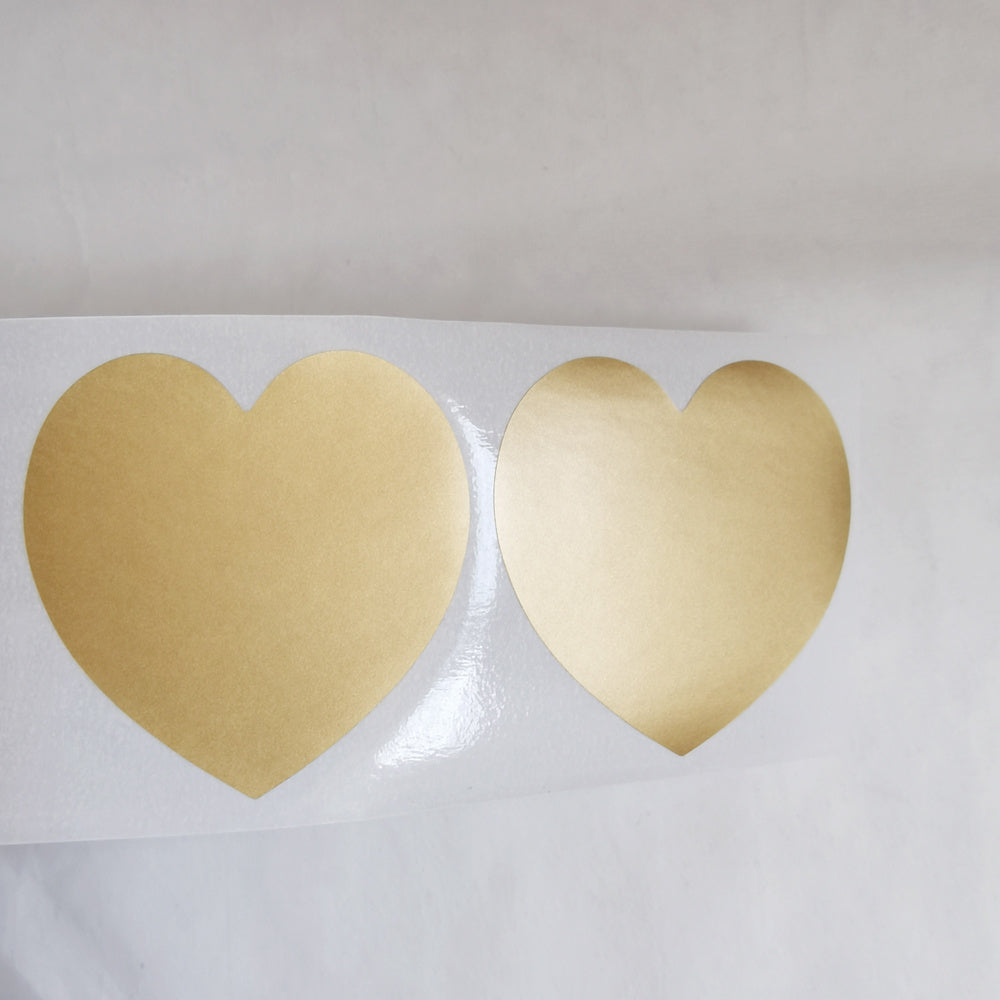 100pcs 50x50mm Heart Scratch Stickers Secret Message Wedding Game