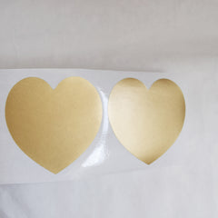 100pcs 50x50mm Heart Scratch Stickers Secret Message Wedding Game