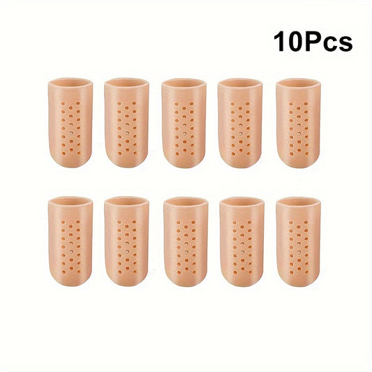 10pcs Pain Relief Finger Protector Foot Silicone Gel Guard Toe Tube Bandage