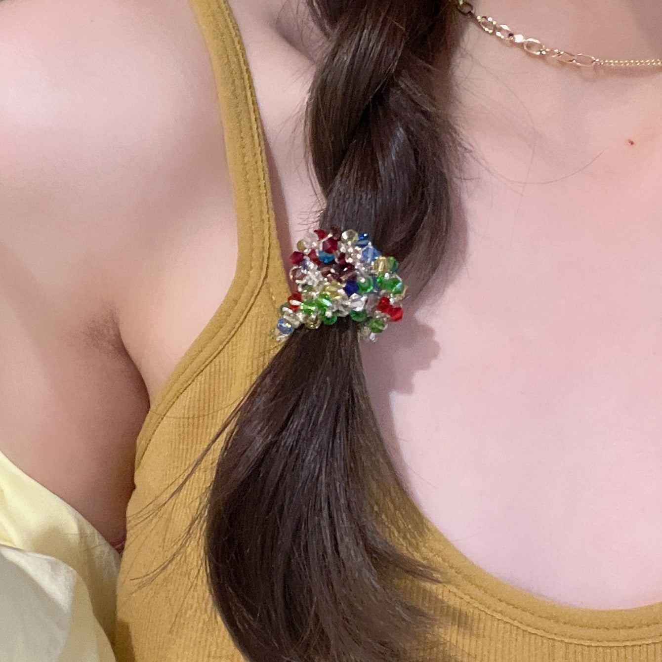 Colorful Crystal Headband Retro Hair Tie Hair Accessories