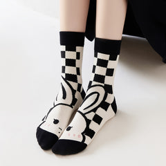 Funny Pattern Mid Tube Socks for Women