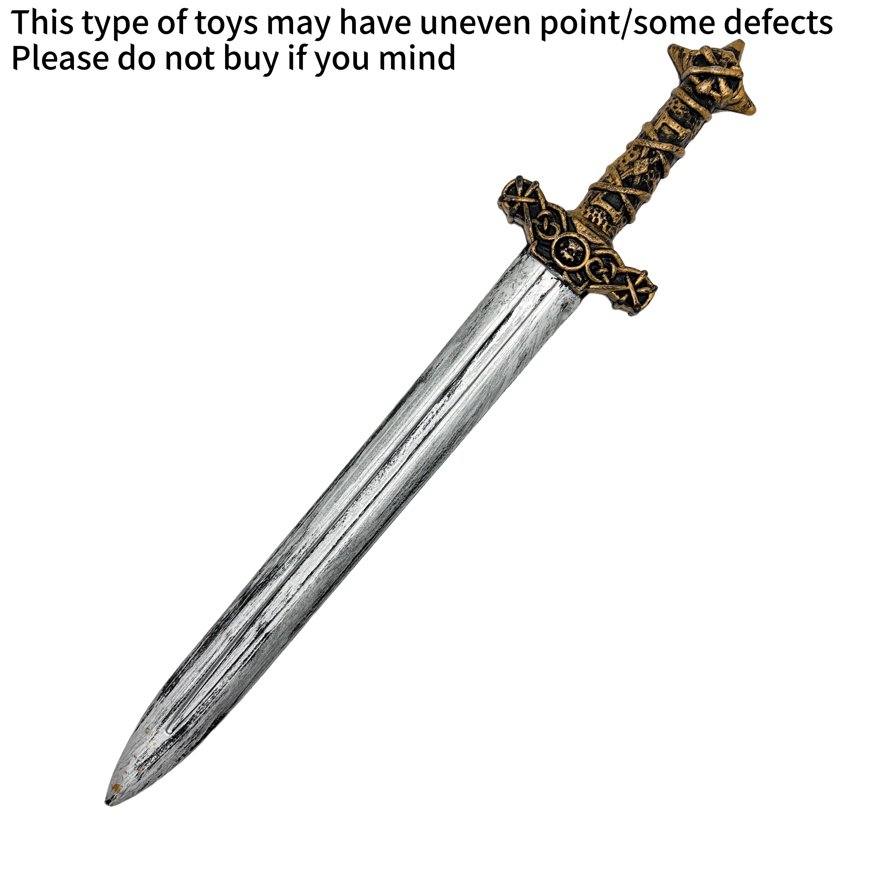 Plastic Sword with Intricate Crossguard for Cosplay Halloween Parties