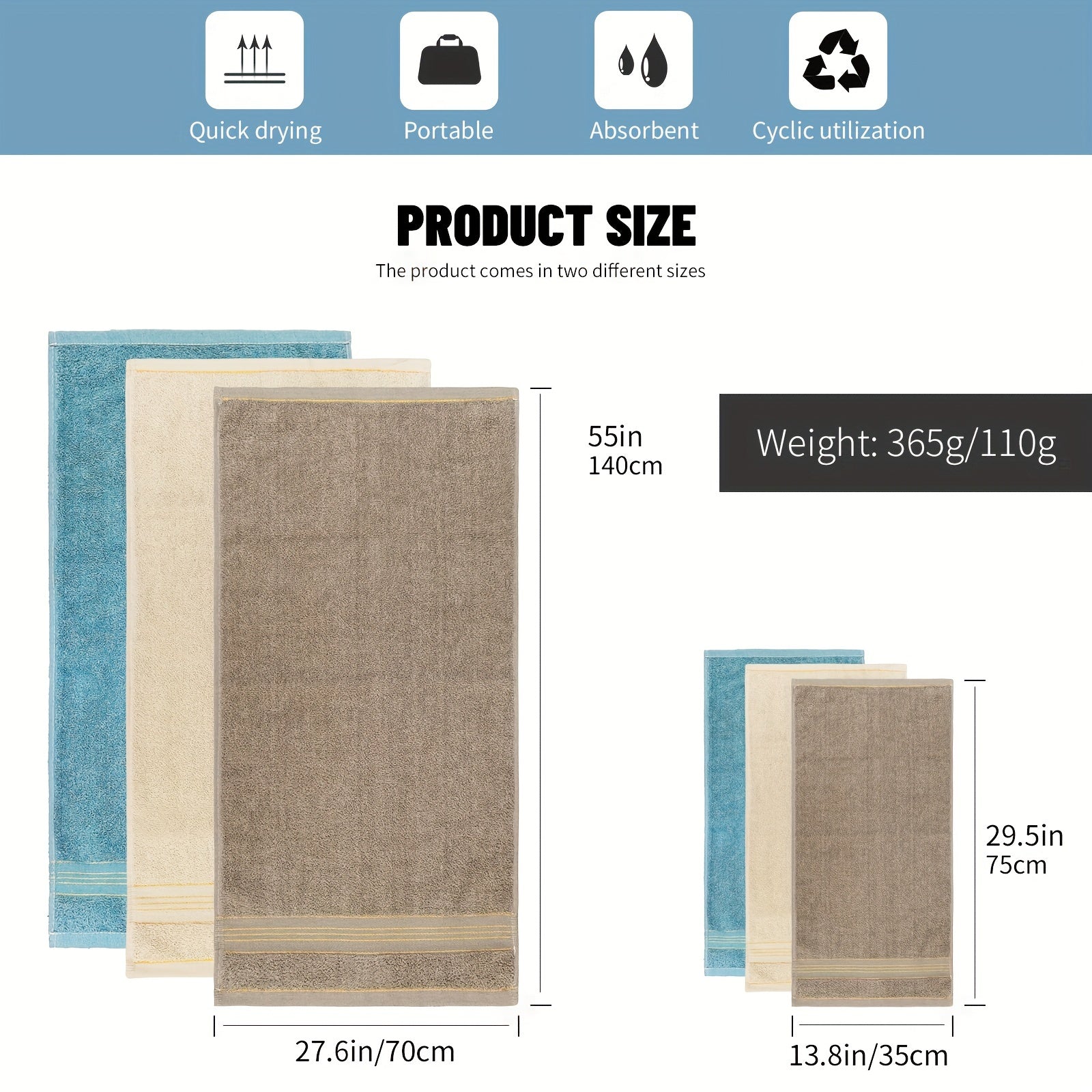 2pcs Embroidered Towel Set, Soft & Absorbent, Family & Bathroom Decor