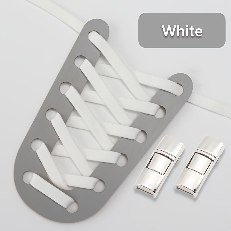 2pcs No Tie Shoelaces With Buckle Easy Tie For Kids & Adults