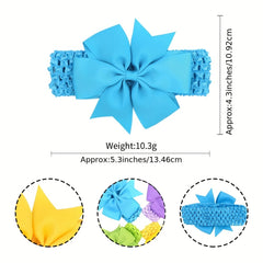 Ribbed Dovetail Webbing Headband Solid Bow Hairband