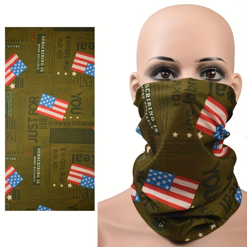 American Flag Sunshade Magic Bandana Neck Gaiter for Outdoor Cycling