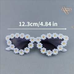 Daisy Flower Sunglasses for Toddler Kids Cat Eye Party Shades