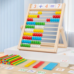 Wooden Abacus Toy for Early Learning Math - Preschool Educational Counting Beads