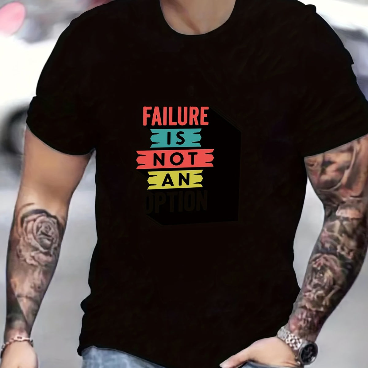 Men's Graphic Crew Neck Tshirt for Summer