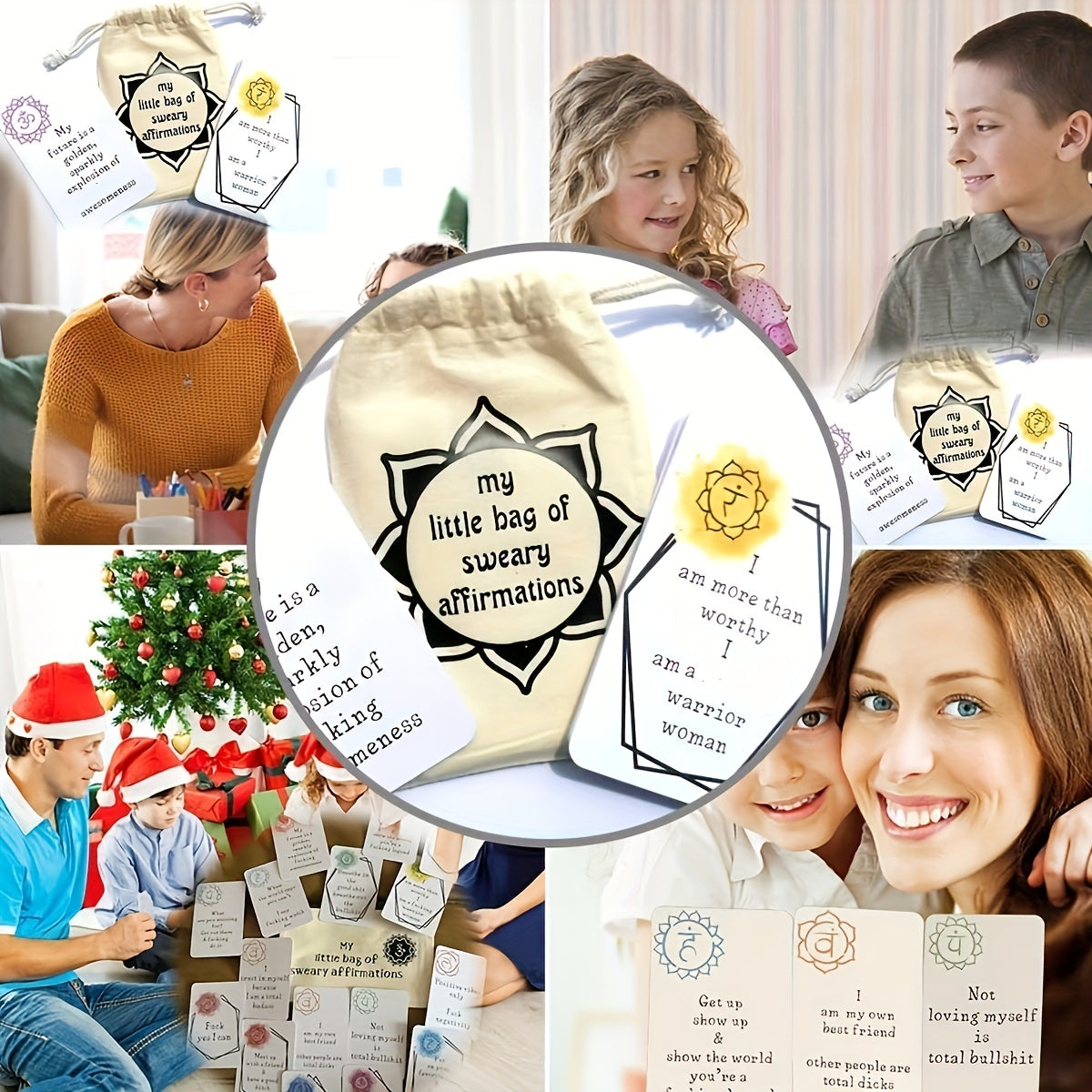 16pcs Funny Affirmation Card Set for Self Improvement and Encouragement