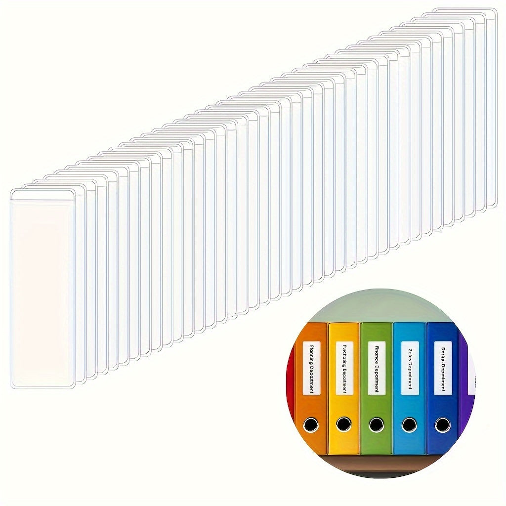 20Pcs Adhesive Label Holders with Cardstock and Clear Bags