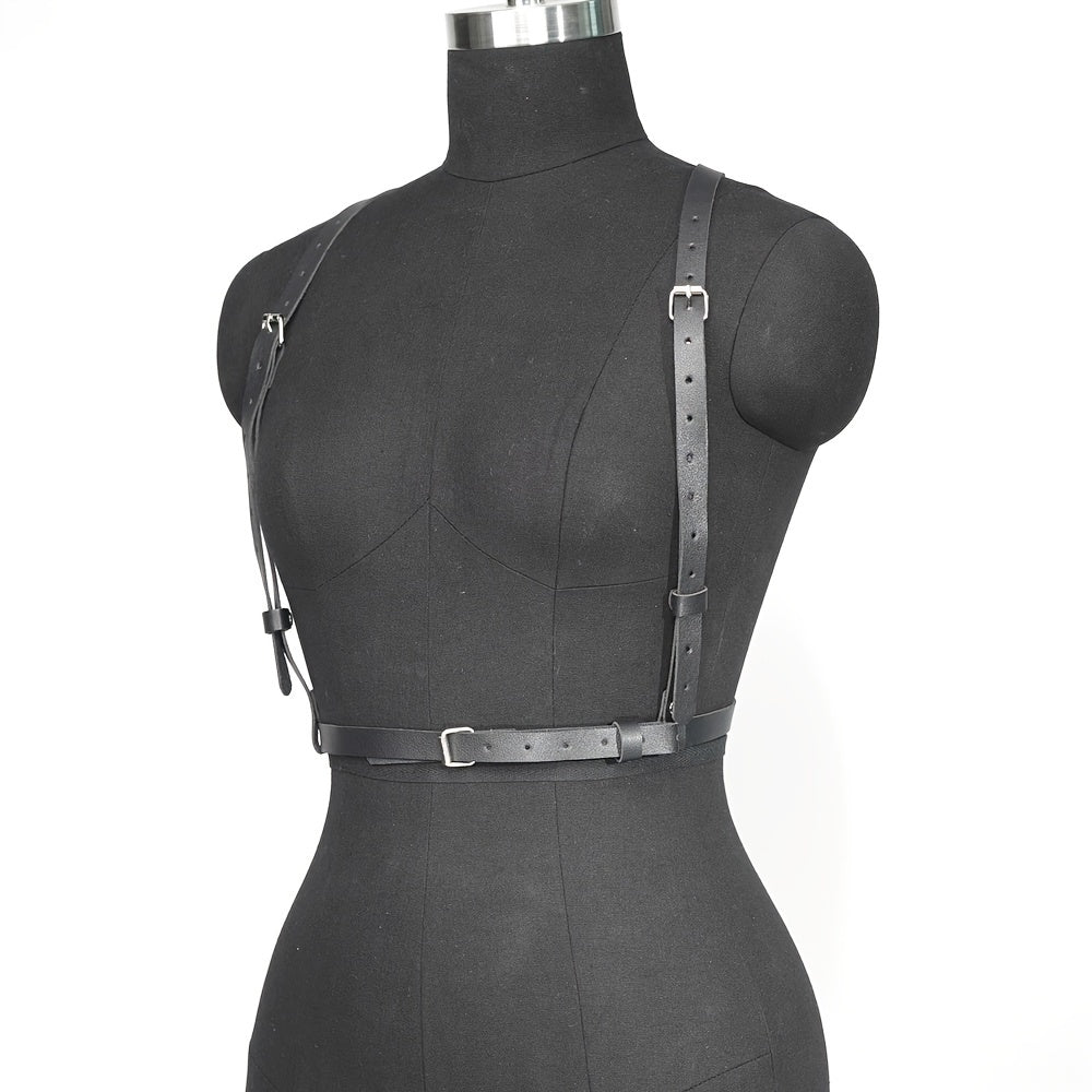 PU Leather Harness Belt For Women Goth Belt