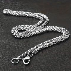 Titanium Steel Flower Basket Necklace for Men and Women
