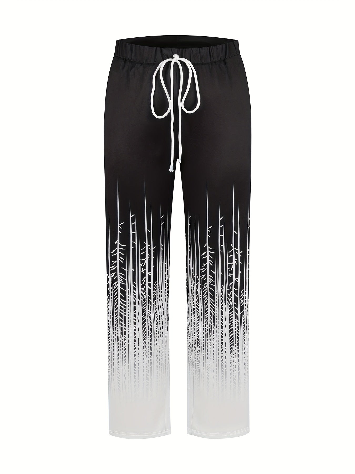  Ombre Stripe Print Drawstring Pants