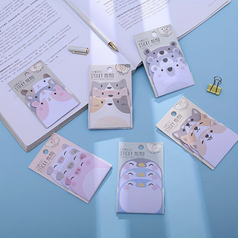 Cartoon Animal Sticky Notes Combo Pack