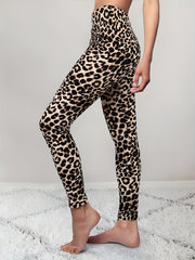 Print Running Leggings High Elastic Yoga Pants Women's Activewear