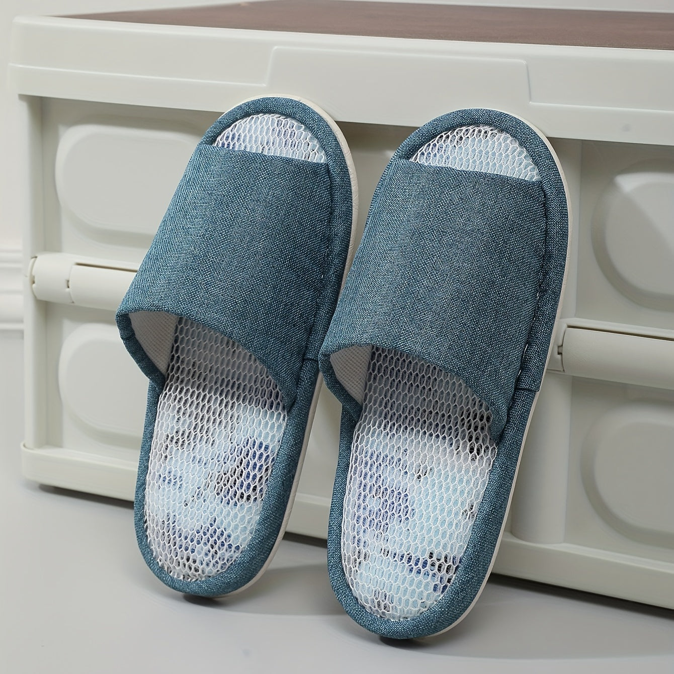 Men's Cozy Open Toe House Slippers Indoor Anti-slip Shoes