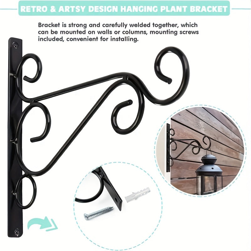 2pcs Hanging Plant Holder 24 99 Cm Wall Hook Bracket for Bird Feeder Lantern