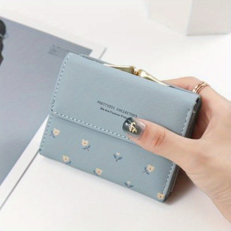 Flower Pattern Coin Purse Card Wallet Women's Clutch Bag