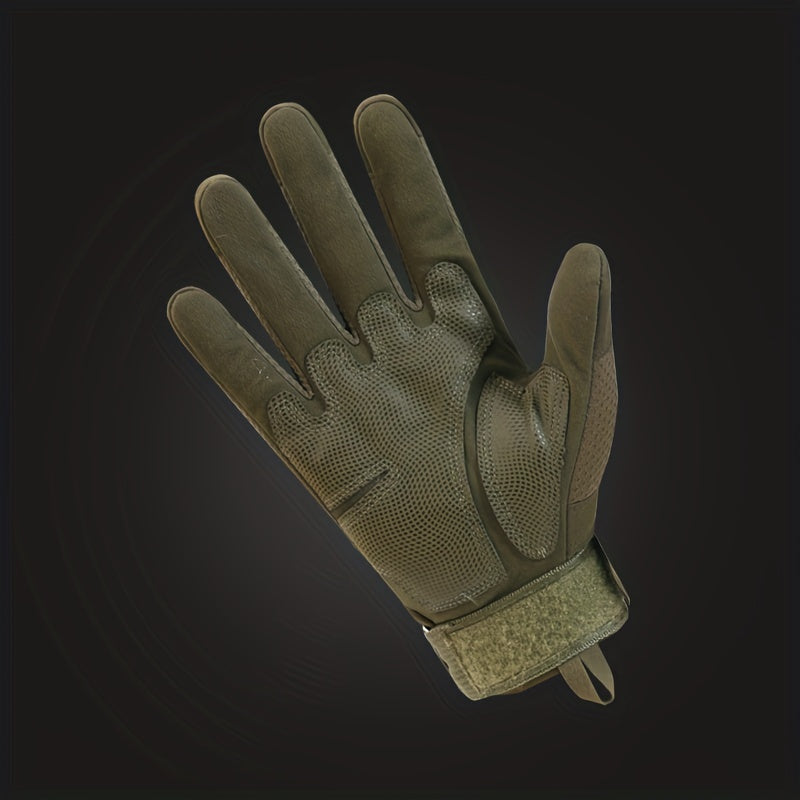Green Touchscreen Tactical Gloves Full Finger Antislip for Sports Motorcycle