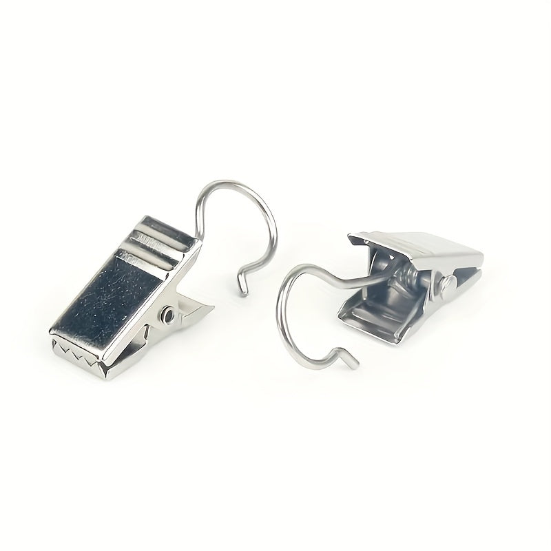 20pcs Stainless Steel Curtain Clips for Easy Hanging and Storage