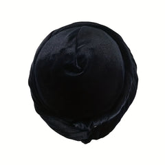 Mens Velvet & Satin Turban Hat Double Layer Ethnic Winter Headwear