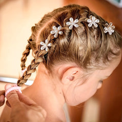 5pcs Small Pearl Hair Claw Clips Flower Bang Clips Hair Accessories
