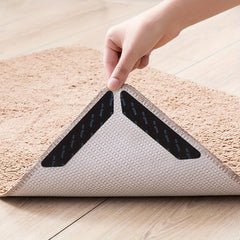4pcs Non-Slip Carpet Stickers for Rugs 12.5in Prevent Moving Edges