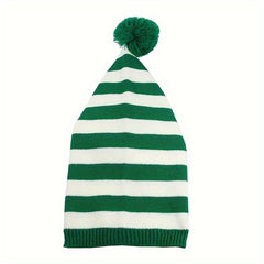 Christmas Knitted Hat Santa Red And Green Crochet Christmas Necessities