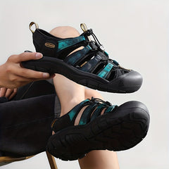 Men's Durable No Tie Sandals for Hiking and Beach