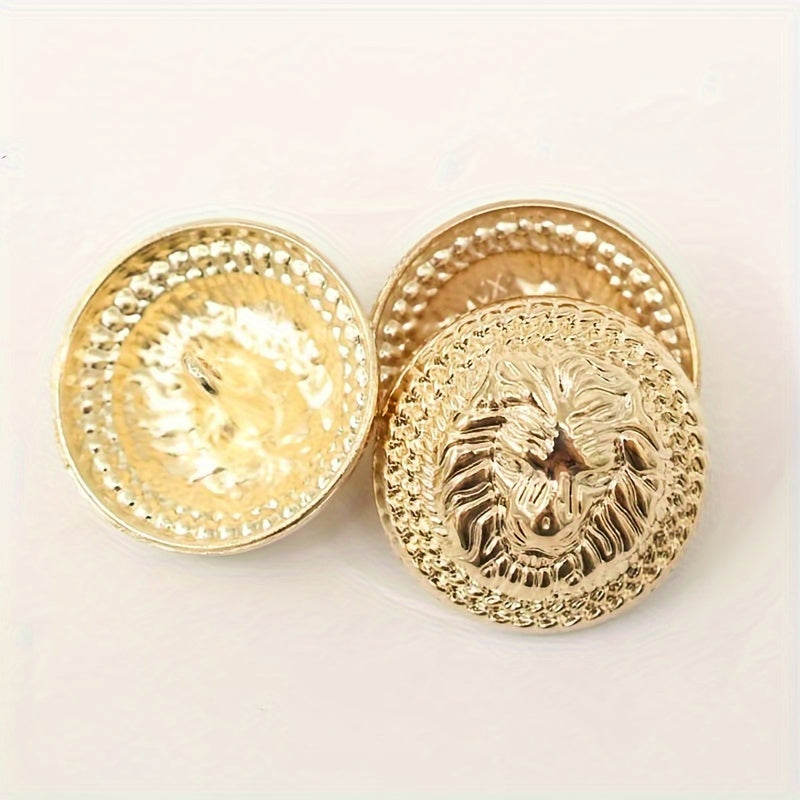 Metal Lion Sewing Buttons for Shirt Coat Suit Ideal Gift Choice