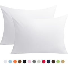 Microfiber Pillowcases Pair Envelope Closure Solid Pillow Caces