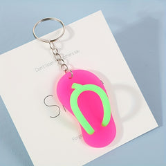 6pcs PVC Flip Flop Keychain Keyring Pendant for Beach Favors